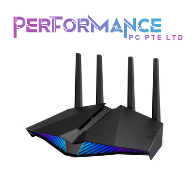 ASUS RT-AX82U AX5400 Dual Band WiFi 6 Gaming Router, PS5 compatible, Mobile Game Mode, ASUS AURA RGB, Lifetime Free Internet Security, Mesh WiFi support, Gear Accelerator, Gaming Port, Adaptive QoS, (3 YEARS WARRANTY BY AVERTEK ENTERPRISES PTE LTD)