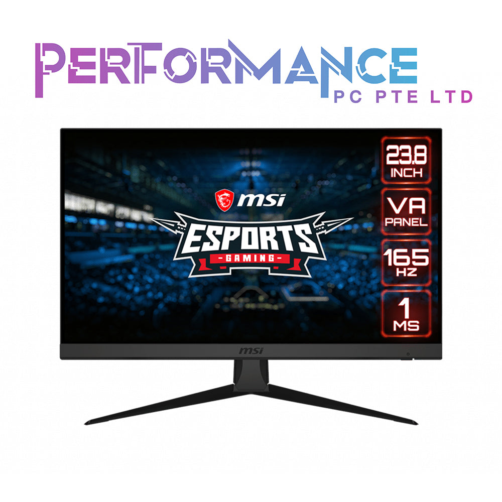 MSI Optix G243 Gaming Monitor – 165Hz Refresh Rate, 23.8 inch, 1ms, FreeSync Premium, HDMI CEC, DP, Night Vision, Esports (3 YEARS WARRANTY BY CORBELL TECHNOLOGY PTE LTD)