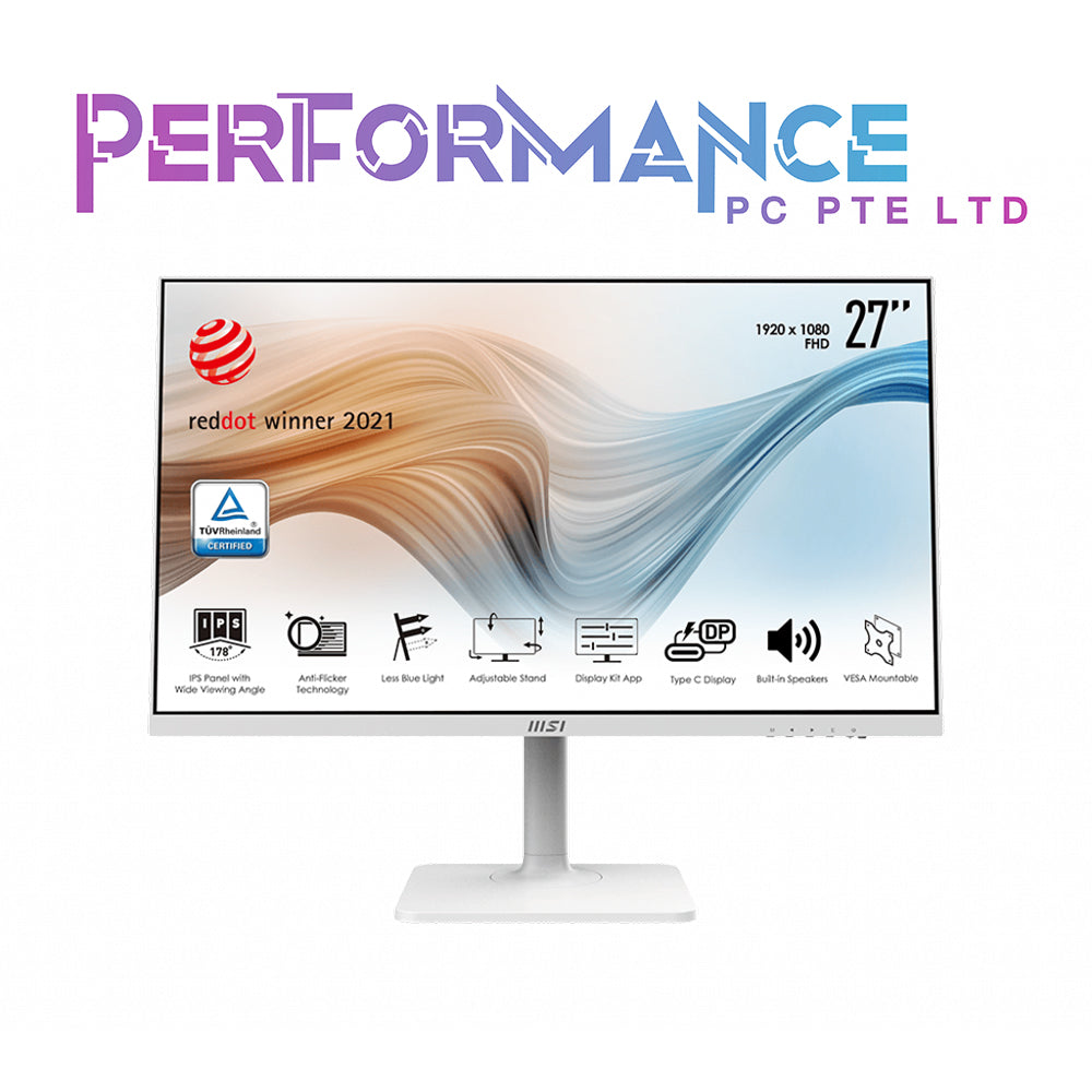 MSI Modern MD271PW Full FHD Anti-Glare 5ms 1920 x 1080 IPS 75Hz Refresh Rate FHD Ready USB/DP/HDMI Smart Headset Hanger FreeSync 27” Monitor (3 YEARS WARRANTY BY CORBELL TECHNOLOGY PTE LTD)