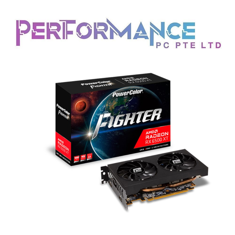 Powercolor Fighter AMD Radeon RX 6500 XT RX6500XT RX 6500XT RX6500 XT 4GB GDDR6 (3 YEARS WARRANTY BY BAN LEONG TECHNOLOGIES PTE LTD)