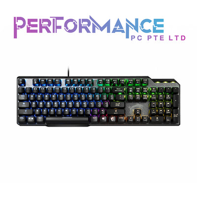 MSI Vigor GK50 Elite BW Mechanical Gaming Keyboard, Clicky Kailh Box White Switches, RGB Mystic Light (1 YEAR WARRANTY BY CORBELL TECHNOLOGY PTE LTD)