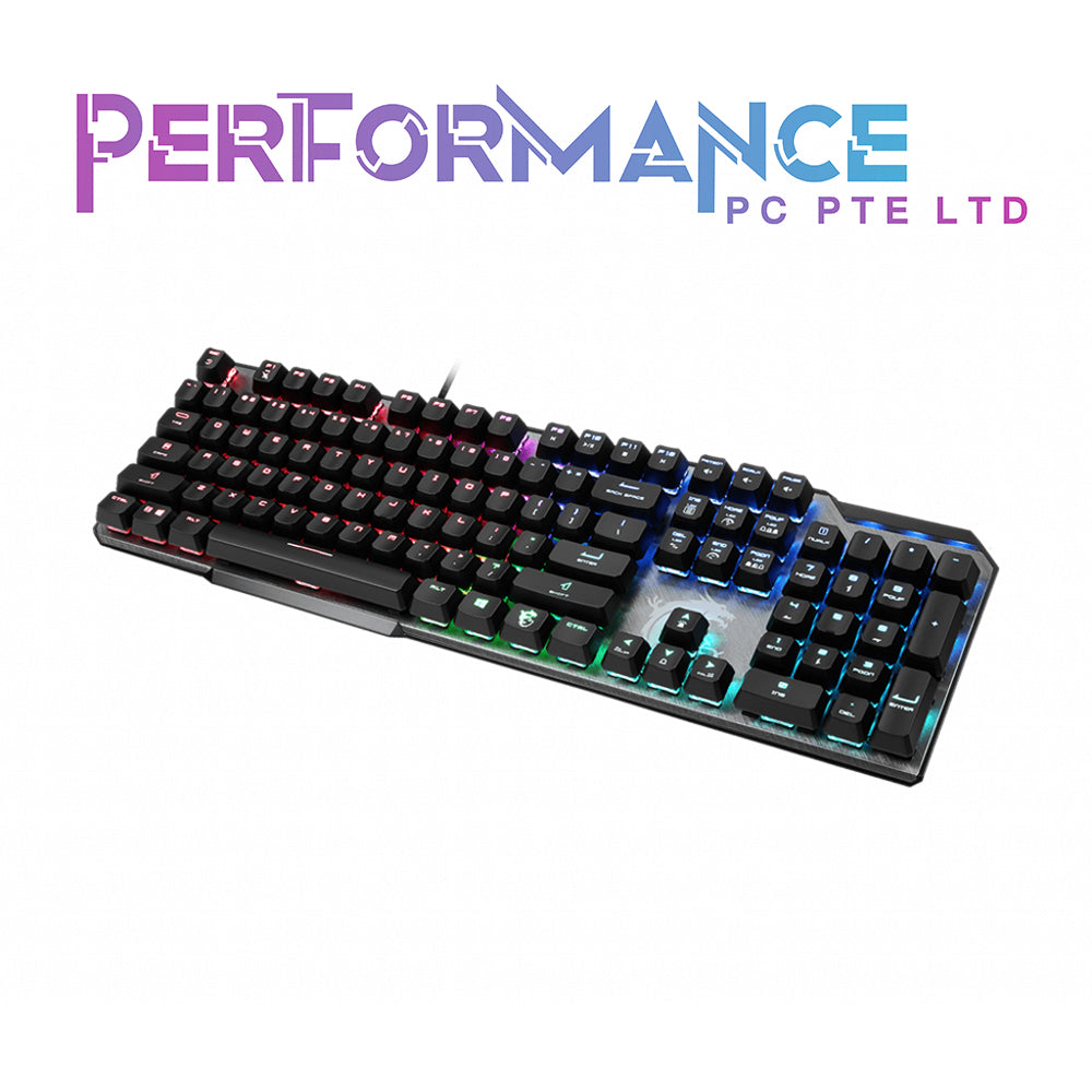 MSI Vigor GK50 Elite BW Mechanical Gaming Keyboard, Clicky Kailh Box White Switches, RGB Mystic Light (1 YEAR WARRANTY BY CORBELL TECHNOLOGY PTE LTD)