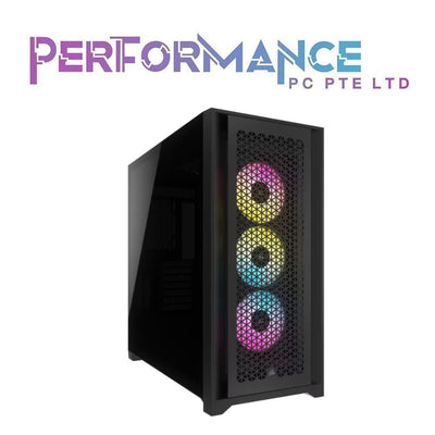 Corsair iCUE 5000D RGB Airflow Tempered Glass Mid-Tower Case, Black / True White, 3 x Corsair AF120 RGB Elite Fans (2 YEARS WARRANTY BY CONVERGENT SYSTEMS PTE LTD)