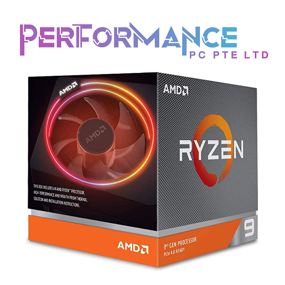 AMD Ryzen 9 3900X 12-core, 24-thread unlocked desktop processor with Wraith Prism LED Cooler (3 YEARS WARRANTY BY CORBELL TECHNOLOGY PTE LTD)