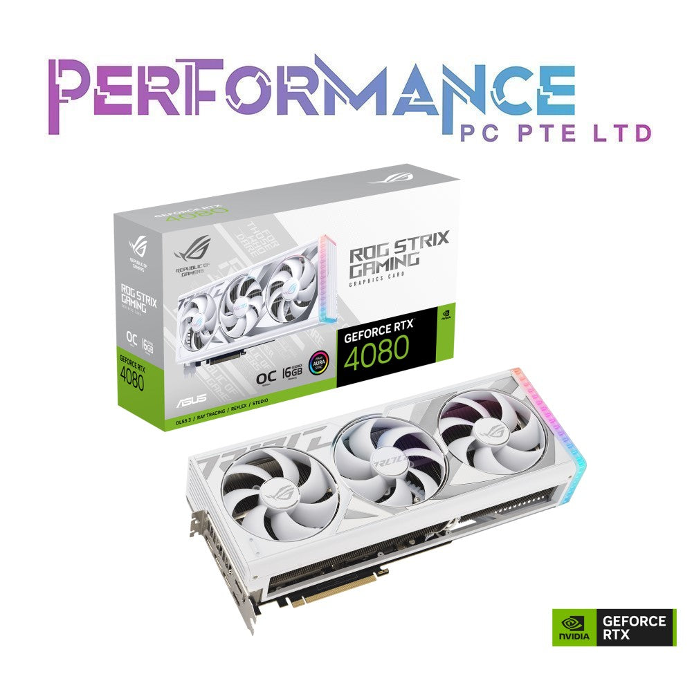 Asus ROG Strix GeForce RTX 4080 RTX4080 16GB GDDR6X OC Edition White / Black (3 YEARS WARRANTY BY BAN LEONG TECHNOLOGIES PTE LTD)