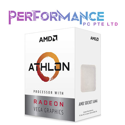 AMD Athlon 3000G 2-Core, 4-Thread Unlocked Desktop Processor with Radeon Graphics (3 YEARS WARRANTY BY CORBELL TECHNOLOGY PTE LTD)