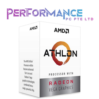 AMD Athlon 3000G 2-Core, 4-Thread Unlocked Desktop Processor with Radeon Graphics (3 YEARS WARRANTY BY CORBELL TECHNOLOGY PTE LTD)