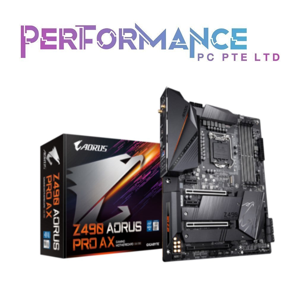 GIGABYTE Z490 AORUS PRO AX LGA 1200 Intel Z490 ATX Motherboard with Dual M.2 (3 YEARS WARRANTY BY CDL TRADING PTE LTD)