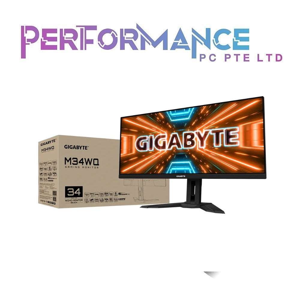 Gigabyte M34WQ Gaming Monitor 144hz IPS 34" 3440x1440 (3 YEARS WARRANTY BY CDL TRADING PTE LTD)