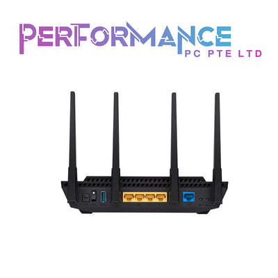 ASUS RT-AX58U AX3000 Dual Band WiFi 6 (802.11ax) Router supporting MU-MIMO and OFDMA technology, with AiProtection Pro network security powered by Trend Micro, compatible with ASUS AiMesh WiFi system (3 YEARS WARRANTY BY AVERTEK ENTERPRISES PTE LTD)