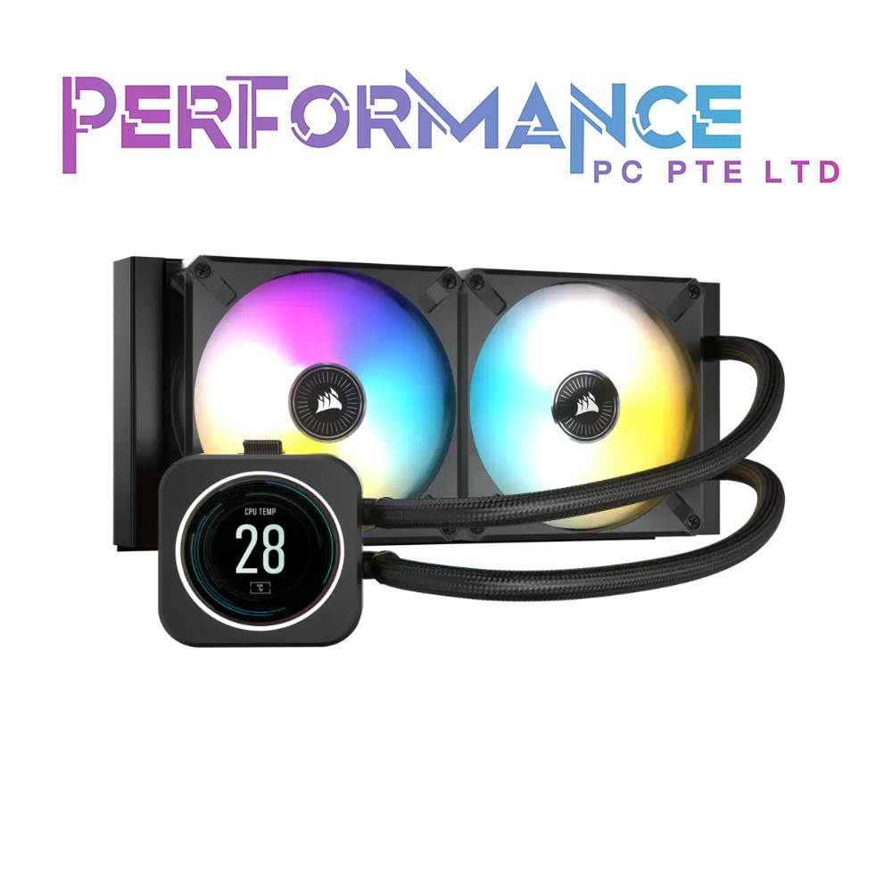 CORSAIR iCUE H100i/H150i/H170i 240mm/360mm/420mm RGB ELITE LCD Display AIO Liquid CPU Cooler (5 YEARS WARRANTY BY CONVERGENT SYSTEMS PTE LTD)