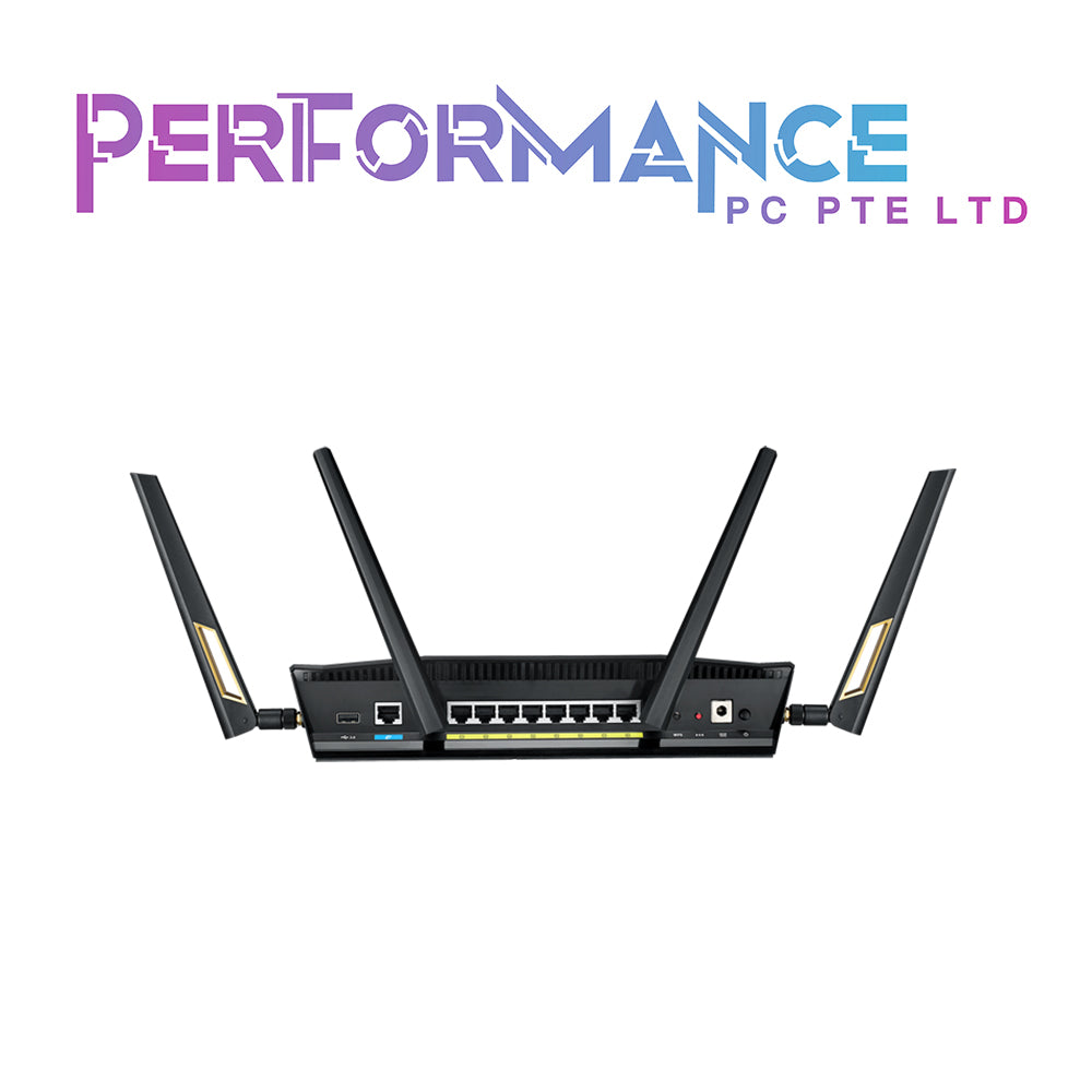 ASUS RT-AX88U AX6000 Dual Band WiFi 6 (802.11ax) Router supporting MU-MIMO and OFDMA technology, with AiProtection Pro network security powered by Trend MicroTM, (3 YEARS WARRANTY BY AVERTEK ENTERPRISES PTE LTD)