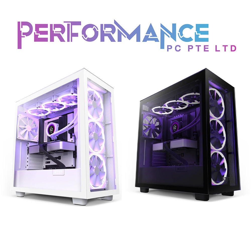 NZXT H7 ELITE CASE - BLACK/WHITE Premium Mid-Tower case (2 YEARS WARRANTY BY TECH DYNAMIC PTE LTD)