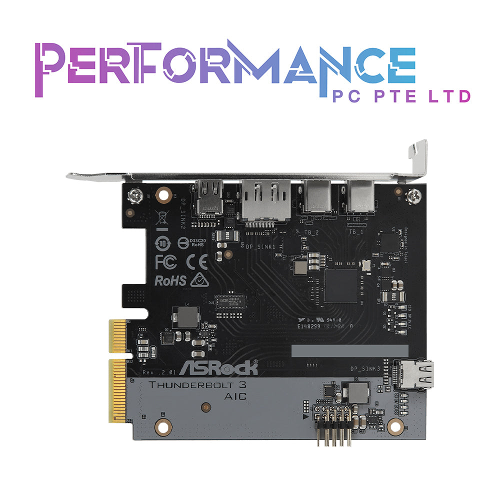 ASRock THUNDERBOLT 3 AIC R2.0 Expansion Card (3 YEARS WARRANTY BY TECH DYNAMIC PTE LTD)