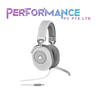 CORSAIR HS65 Surround Gaming Headset, Carbon/White (2 YEARS WARRANTY BY CONVERGENT SYSTEMS PTE LTD)