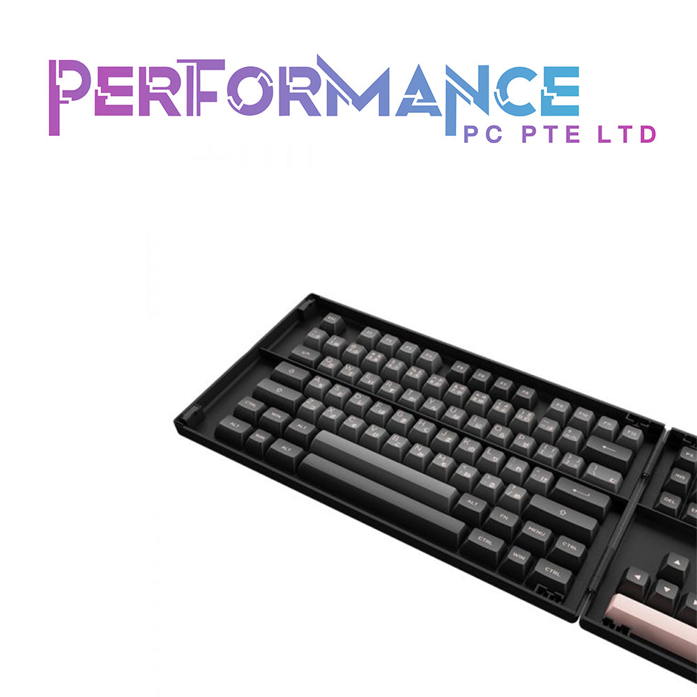 AKKO Keycap - ASA Profile - Black & Pink Japanese Hiragana (158pcs) (1 YEAR WARRANTY BY TECH DYNAMIC PTE LTD)