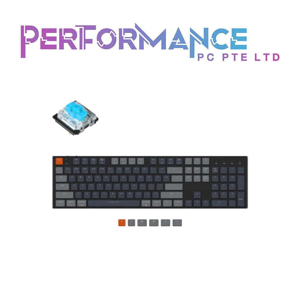 KEYCHRON K5 RGB Optical Ultra-Slim Wireless Mechanical Keyboard - Centre Dark Gray - Red/Blue/Brown Switch (1 YEAR WARRANTY BY TECH DYNAMIC PTE LTD)