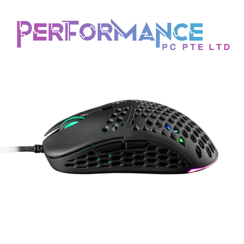 GALAX Gaming Mouse SLIDER-05 10,000 DPI RGB Backlighting 6 Programmable Macro Keys + 1 RGB ON/OFF switch Braided fiber USB 2.0 cable (1.8M) Weight : 60g (1 YEAR WARRANTY BY CORBELL TECHNOLOGY PTE LTD)