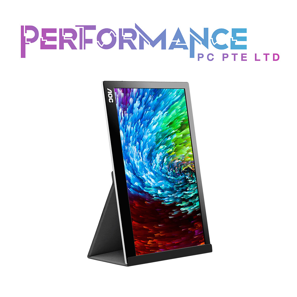 AOC i1601FWUX 1920 x 1080 15.6 inch 1920 x 1080 Full HD Portable Monitor / Type-C / IPS / 5ms / Auto Pivot / USB Type-C powered (3 YEARS WARRANTY BY CORBELL TECHNOLOGY PTE LTD)