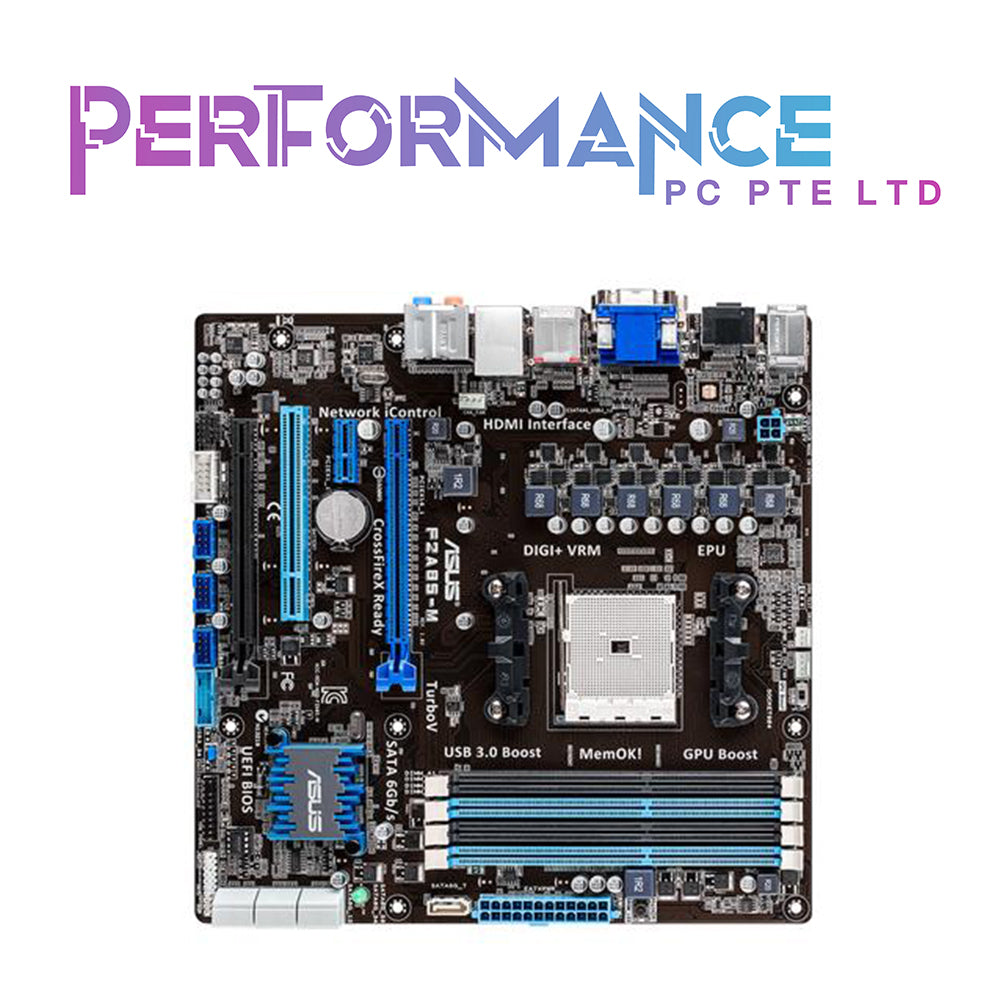 ASUS F2A85-M PRO AMD FM2 A85X FCH DDR3 HDMI/DVI/D-SUB/DP microATX Motherboard (3 YEARS WARRANTY BY AVERTEK ENTERPRISES PTE LTD)