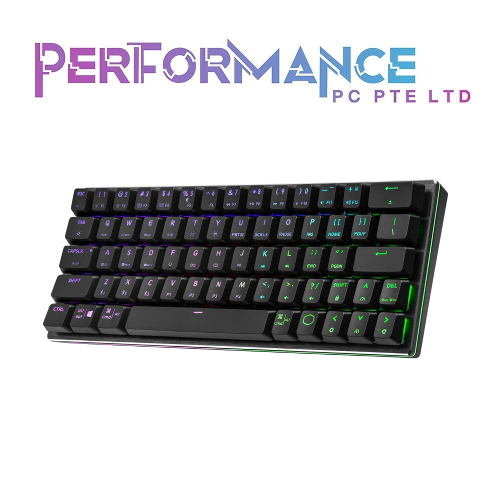 COOLERMASTER SK622 RGB MECHANICAL RED/BLUE/BROWN BLUETOOTH WIRELESS KEYBOARD (2 YEARS WARRANTY BY BAN LEONG TECHNOLOGIES PTE LTD)