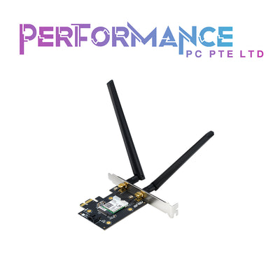 ASUS PCE-AX3000 AX3000 Dual Band PCI-E WiFi 6 (802.11ax). Supporting 160MHz, Bluetooth 5.0, WPA3 network security, OFDMA and MU-MIMO (3 YEARS WARRANTY BY AVERTEK ENTERPRISES PTE LTD)