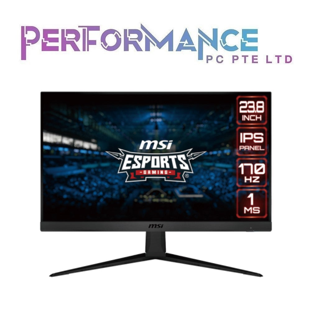MSI G2412 24" Esports Gaming Monitor 1920 x 1080 (FHD) Flatscreen IPS Panel Resp. Time 1ms Refresh Rate 170hz (3 YEARS WARRANTY BY CORBELL TECHNOLOGY PTE LTD)