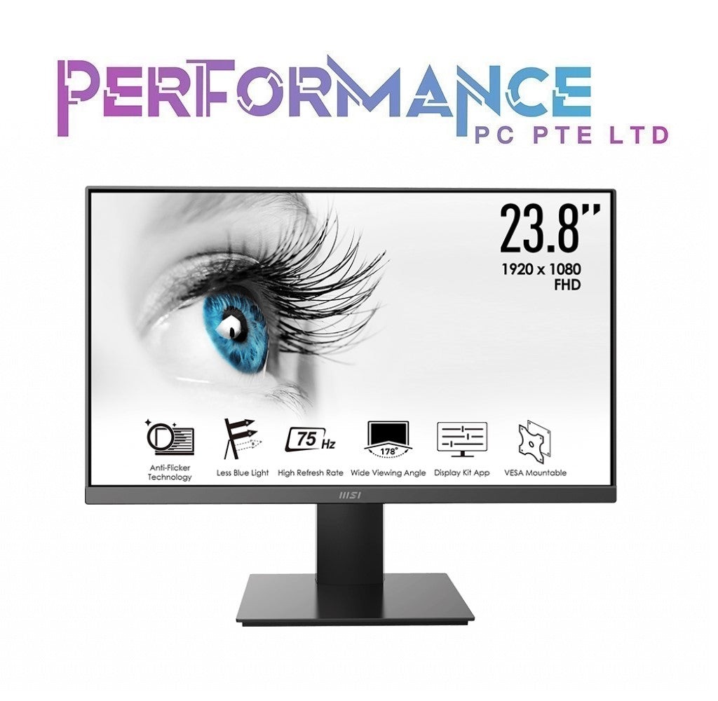 MSI Full FHD Anti-Glare 5ms 1920 x 1080 75Hz Refresh Rate FHD 24” Monitor (Pro MP241X) (3 YEARS WARRANTY BY CORBELL TCHNOLOGY PTE LTD)