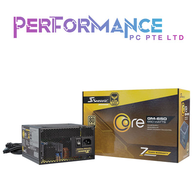 Seasonic CORE GM-550/CORE GM-650 , 550W/650W 80+ Gold, Semi-Modular, Fan Control in Silent and Cooling Mode, Perfect Power Supply for Gaming and Various Application (7 YEARS WARRANTY BY CORBELL TECHNOLOGY PTE LTD)