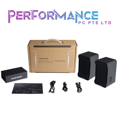 Phanteks Evolv Sound Mini, Compact, Gaming Speaker, Digital-RGB Lighting, Black (2 YEARS WARRANTY BY CORBELL TECHNOLOGY PTE LTD)