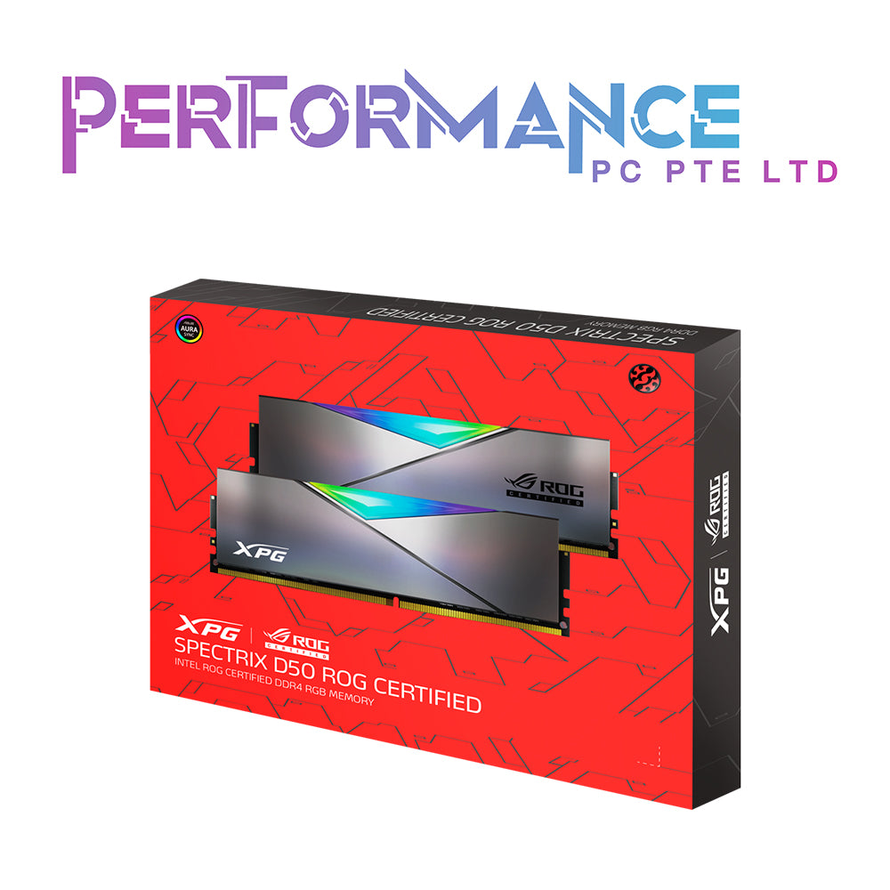 ADATA ROG Certified XPG SPECTRIX D50 DDR4-3600 CL17 2x8GB KIT (BLACK) (LIFETIME LIMITED WARRANTY BY TECH DYNAMIC PTE LTD)