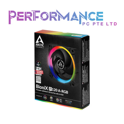 ARCTIC BioniX P120 A-RGB - 120 mm Pressure-Optimised Fan with A-RGB, PWM, Cooler, Fluid Dynamic Bearing, 400-2300 RPM (6 Years Warranty By Tech Dynamic Pte Ltd)