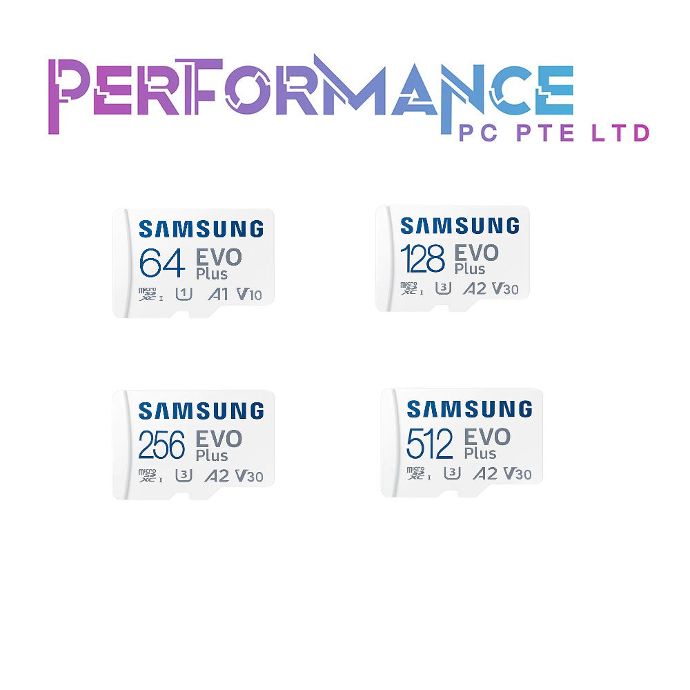 SAMSUNG 64GB/128GB/256GB/512GB EVO PLUS (2021) microSD with adapter (10 YEARS WARRANTY BY ETERNAL ASIA DISTRIBUTION PTE LTD)