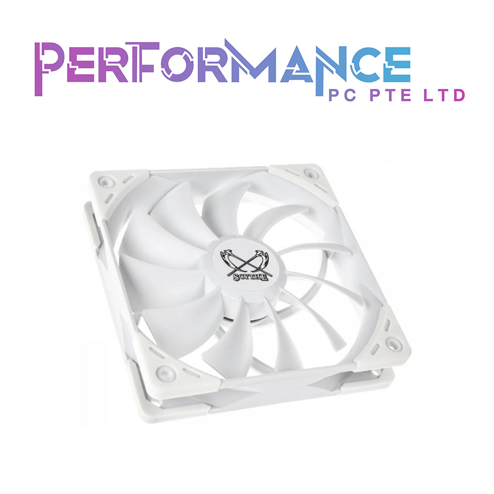 Scythe Kaze Flex 120 PWM fan, 300±200~1500±10% (RPM) Black/White Edition (2 YEARS WARRANTY BY TECH DYNAMIC PTE LTD)