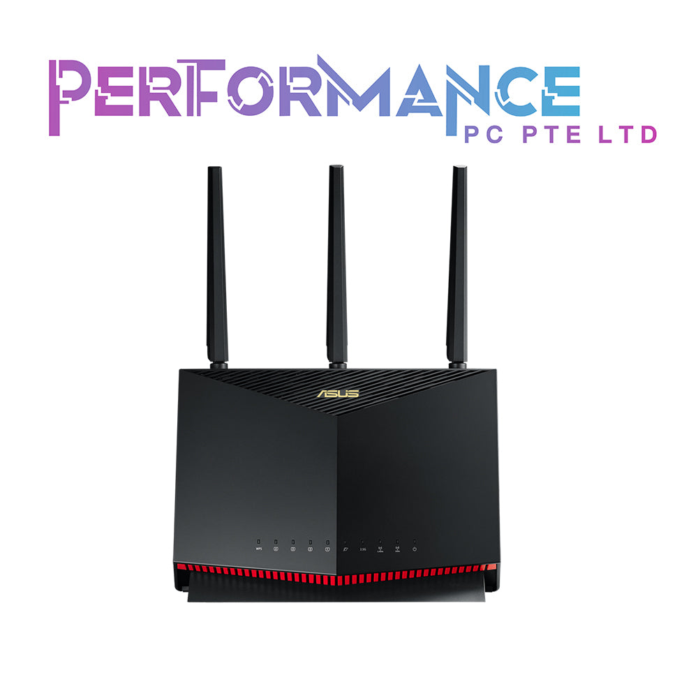 ASUS RT-AX86S AX5700 Dual Band WiFi 6 Gaming Router, PS5 compatible, Mobile Game Mode, Lifetime Free Internet Security, Mesh WiFi support, 2.5G Port, Gaming Port, Adaptive QoS, Port Forwarding (3 YEARS WARRANTY BY AVERTEK ENTERPRISES PTE LTD)