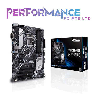 ASUS PRIME B460-PLUS Intel B460 (LGA 1200) ATX motherboard with RGB headers, dual M.2, DDR4 2933MHz, HDMI, D-sub, DVI, USB 3.2 Gen 1 ports, Intel® Optane memory ready, SATA 6 Gbps (3 YEARS WARRANTY BY AVERTEK ENTERPRISES PTE LTD)