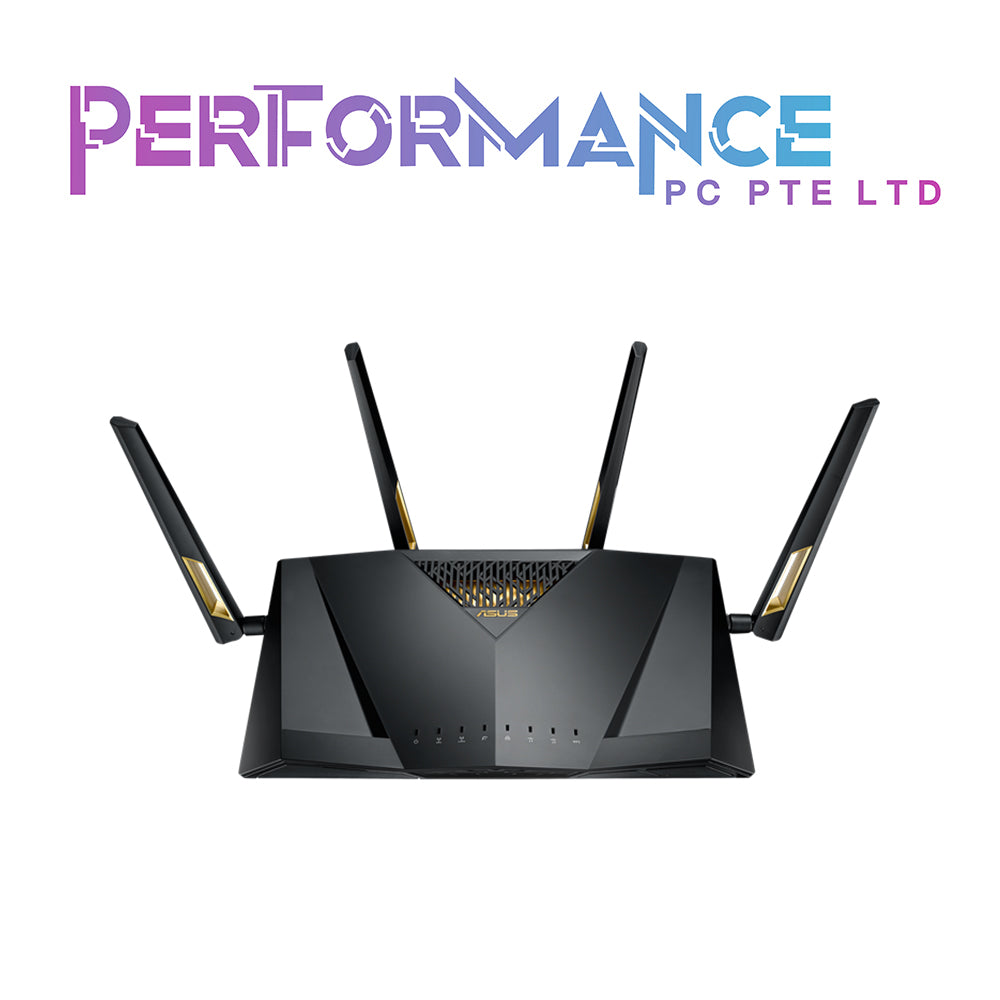 ASUS RT-AX88U AX6000 Dual Band WiFi 6 (802.11ax) Router supporting MU-MIMO and OFDMA technology, with AiProtection Pro network security powered by Trend MicroTM, (3 YEARS WARRANTY BY AVERTEK ENTERPRISES PTE LTD)