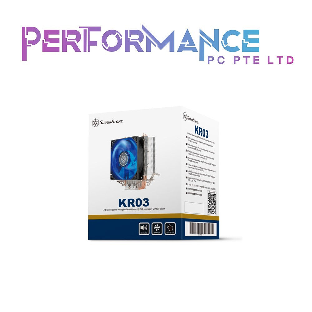 SILVERSTONE KR03 CPU AIR cooler Staggered heat-pipe arrangement helps to  maximize airflow over each heat-pipe for optimal cooling performance (3  YEARS ...