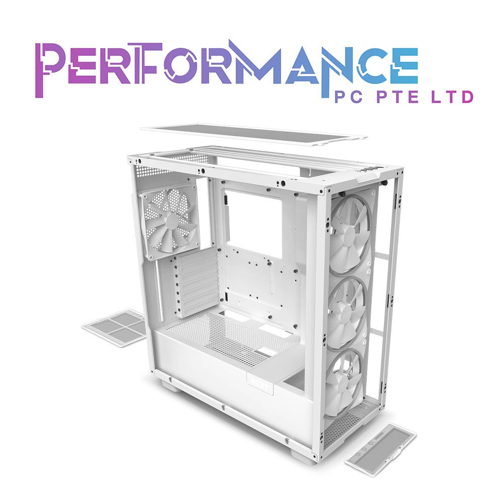 NZXT H7 ELITE CASE - BLACK/WHITE Premium Mid-Tower case (2 YEARS WARRANTY BY TECH DYNAMIC PTE LTD)