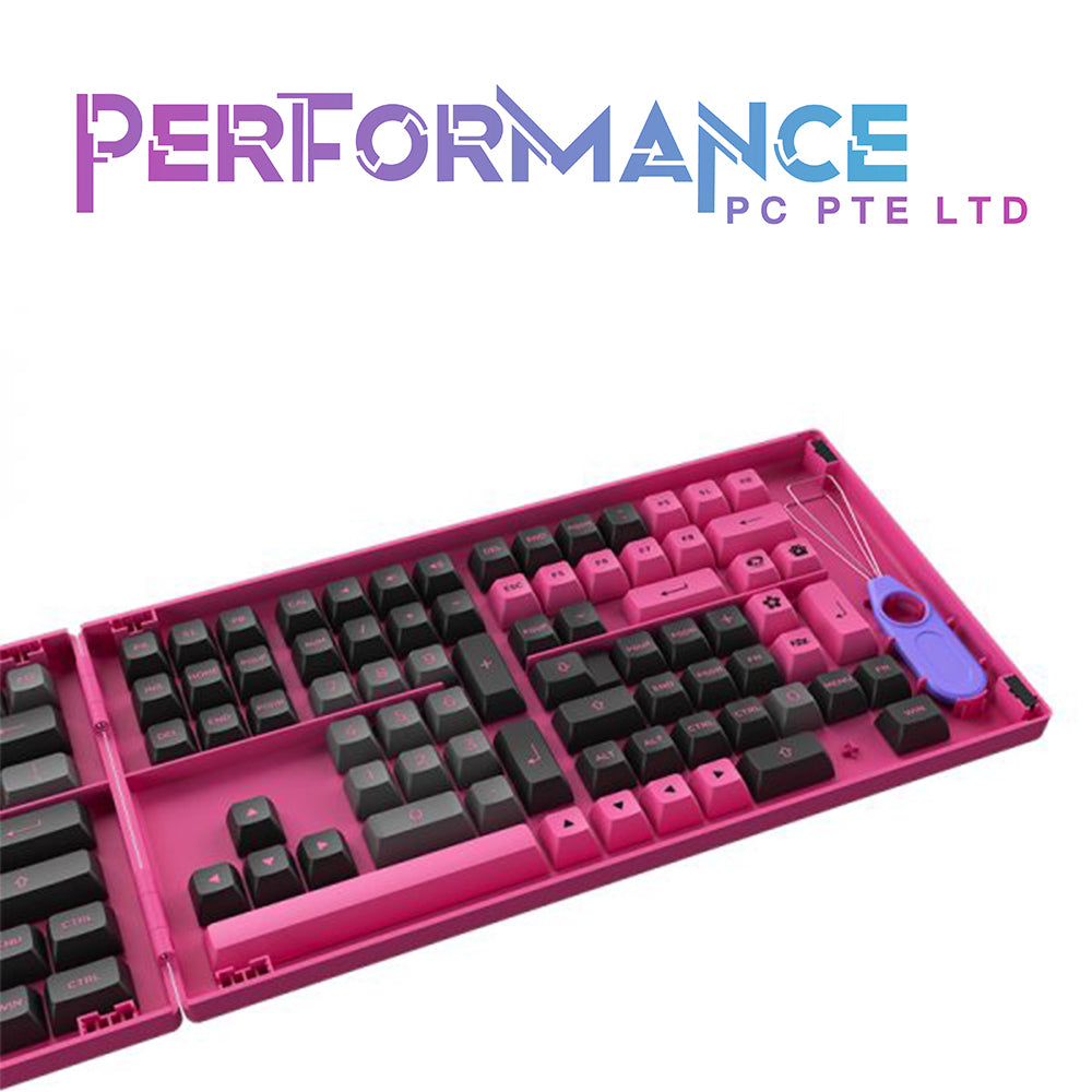 AKKO Keycap - ASA Profile - Black & Rose (197pcs) (1 YEAR WARRANTY BY TECH DYNAMIC PTE LTD)