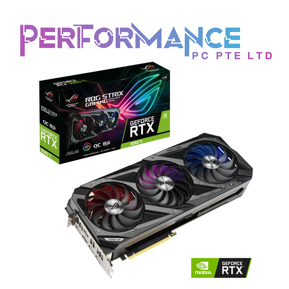 ASUS ROG Strix GeForce RTX 3060 Ti RTX3060Ti V2 OC Edition 8GB GDDR6 with LHR Graphics Card (3 YEARS WARRANTY BY AVERTEK ENTERPRISES PTE LTD)