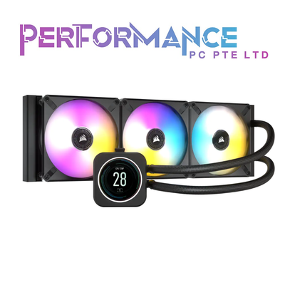 CORSAIR iCUE H100i/H150i/H170i 240mm/360mm/420mm RGB ELITE LCD Display AIO Liquid CPU Cooler (5 YEARS WARRANTY BY CONVERGENT SYSTEMS PTE LTD)