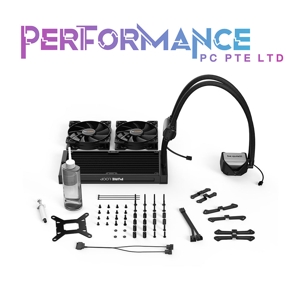 be quiet! Pure Loop , 240mm/360mm AIO, White LED, Metal Logo, 2x Pure wings 120 fans (LGA 1700 Compatible) CPU COOLER (3 Years Warranty By Tech Dynamic Pte Ltd)