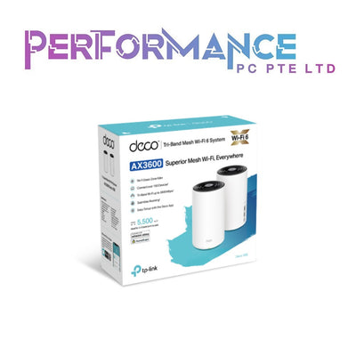 TP-LINK Deco X68 (2-pack) / (3-pack) AX3600 Tri Band Gigabit OFDMA MU-MIMO WiFi 6 AI-Driven Mesh Router (Whole Home Mesh WiFi 6 System) (3 YEARS WARRANTY BY BAN LEONG TECHNOLOGIES PTE LTD)