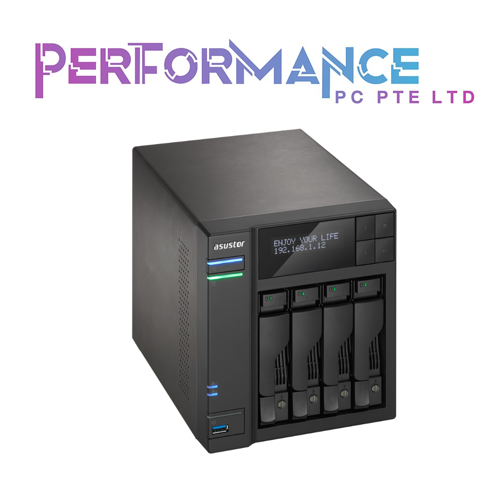 ASUSTOR AS7004T/AS7008T/AS7010T 4-Bay/8-Bay/10-Bay Intel Core i3 Dual-Core 2GB DDR3 Tower NAS Designed for the Prosumer (3 YEARS WARRANTY BY AVERTEK ENTERPRISES PTE LTD)