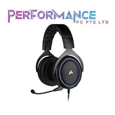 CORSAIR HS50 Pro Gaming Headset - Carbon/Green/Blue (2 YEARS WARRANTY BY CONVERGENT SYSTEMS PTE LTD)