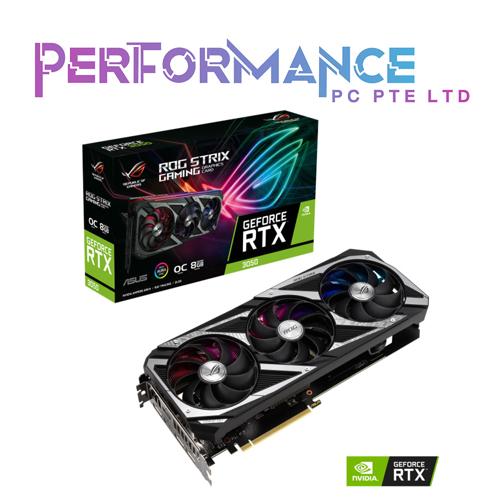 ASUS ROG Strix GeForce RTX 3050 OC Edition 8GB GDDR6 Graphics Card (3 YEARS WARRANTY BY AVERTEK ENTERPRISES PTE LTD)