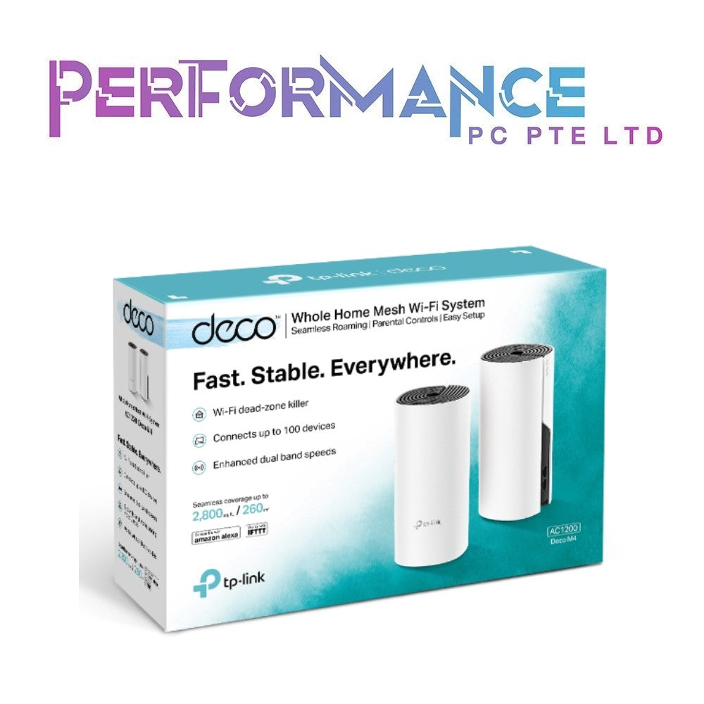 TP-LINK Deco M4 AC1200 Whole Home Mesh Wi-Fi System (1 YEAR WARRANTY BY BAN LEONG TECHNOLOGIES PTE LTD)