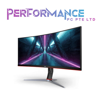 AOC CU34G2X 34" Curved Frameless Immersive Gaming Monitor, UltraWide QHD 3440x1440, VA Panel, 1ms 144Hz Adaptive-Sync, Height Adjustable, 3-Yr Zero Dead Pixels (3 YEARS WARRANTY BY CORBELL TECHNOLOGY PTE LTD)