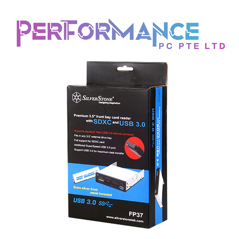 SilverStone FP37 (SILVERSTONE 3.5" CARD READER, USB3.0) (1 YEAR WARRANTY BY AVERTEK ENTERPRISES PTE LTD)